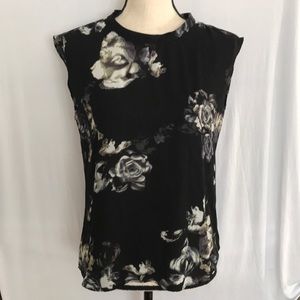 Violet + Claire Black Blouse with flowers #10